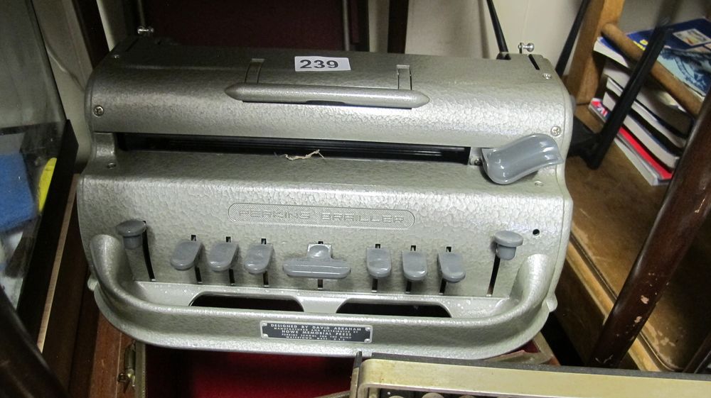 Lot 239: Perkins Brailler Manual Braille Typewriter