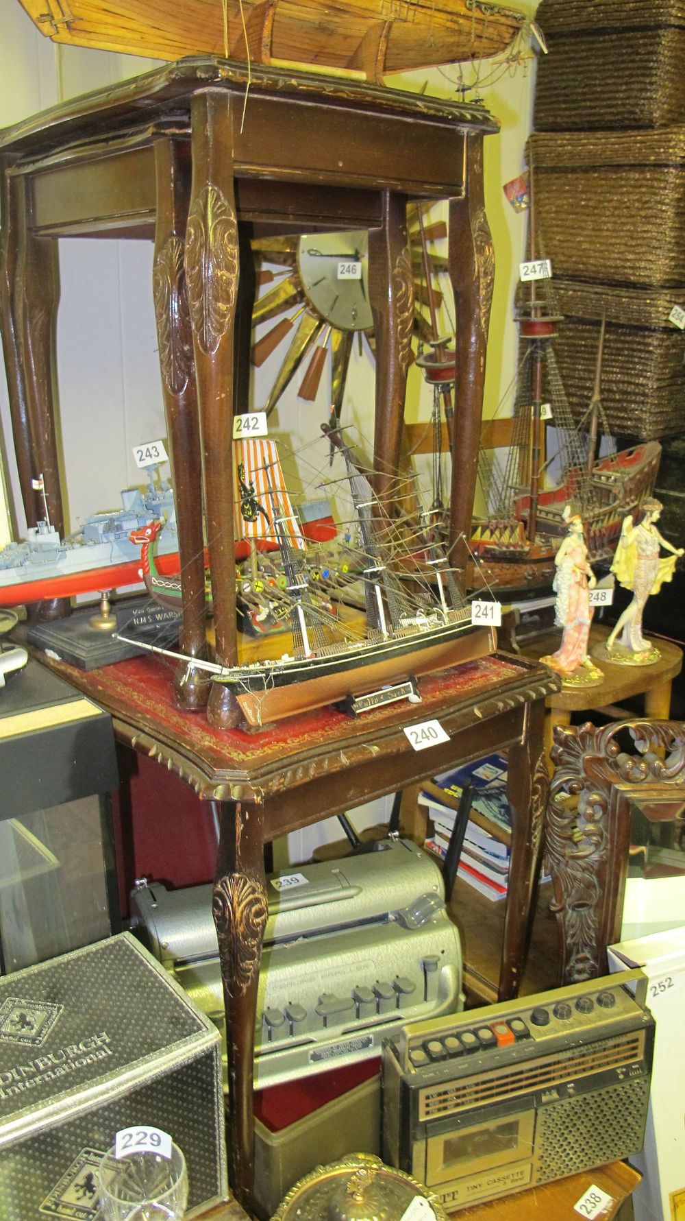 Lot 240: Mahogany Two Tier Side Table in the Edwardian Style