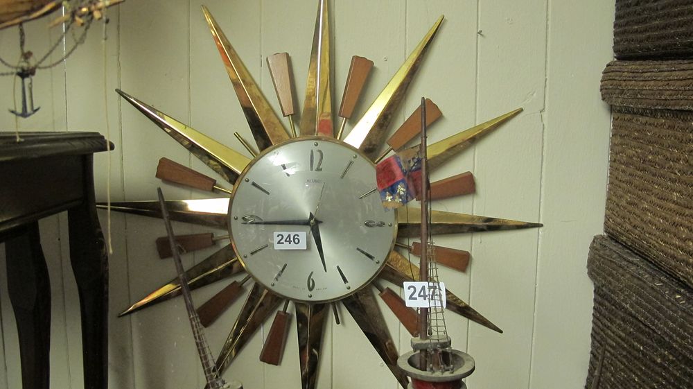 Lot 246: Metamec Starburst Wall Clock