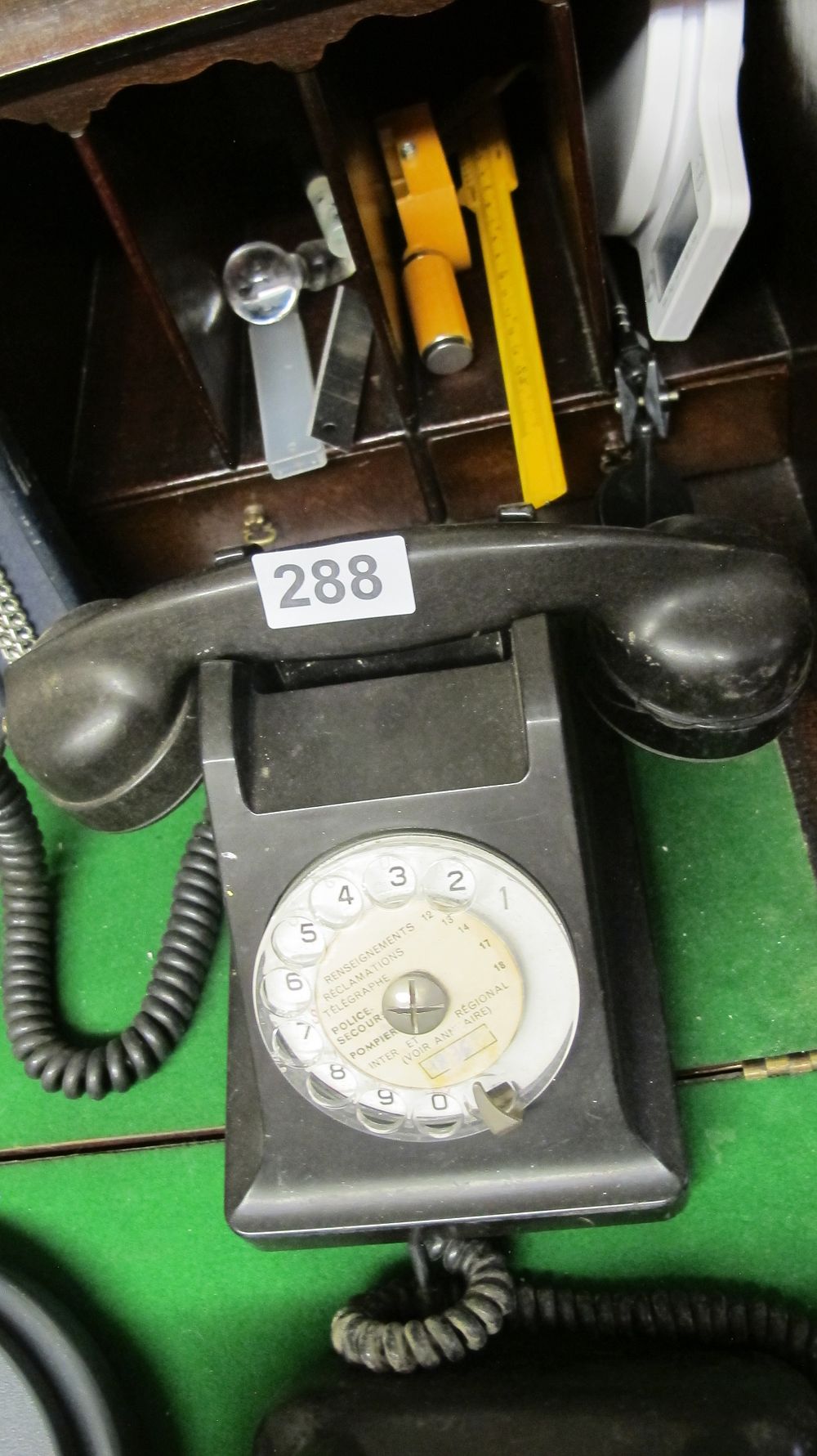 Lot 288: Vintage French Desktop Rotary Dial Telephone