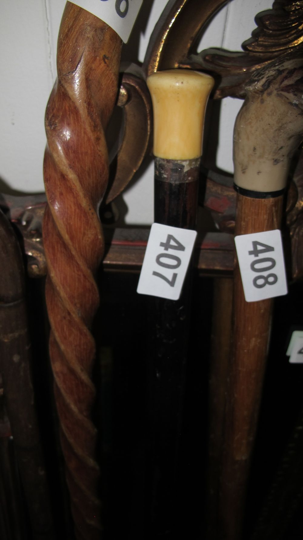 Lot 407: A Group of Walking Canes