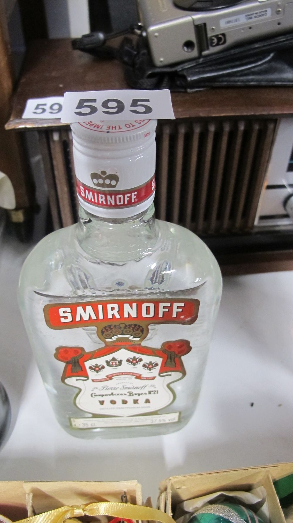 Lot 595: Smirnoff Vodka 35cl Flask Bottle