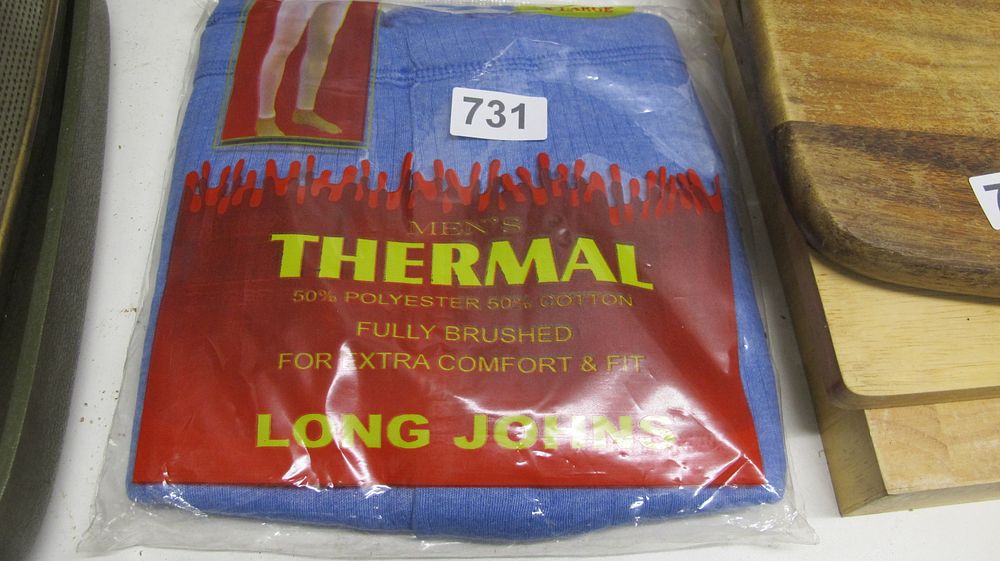 Lot 731: Men's Blue Thermal Long Johns, Size X-Large
