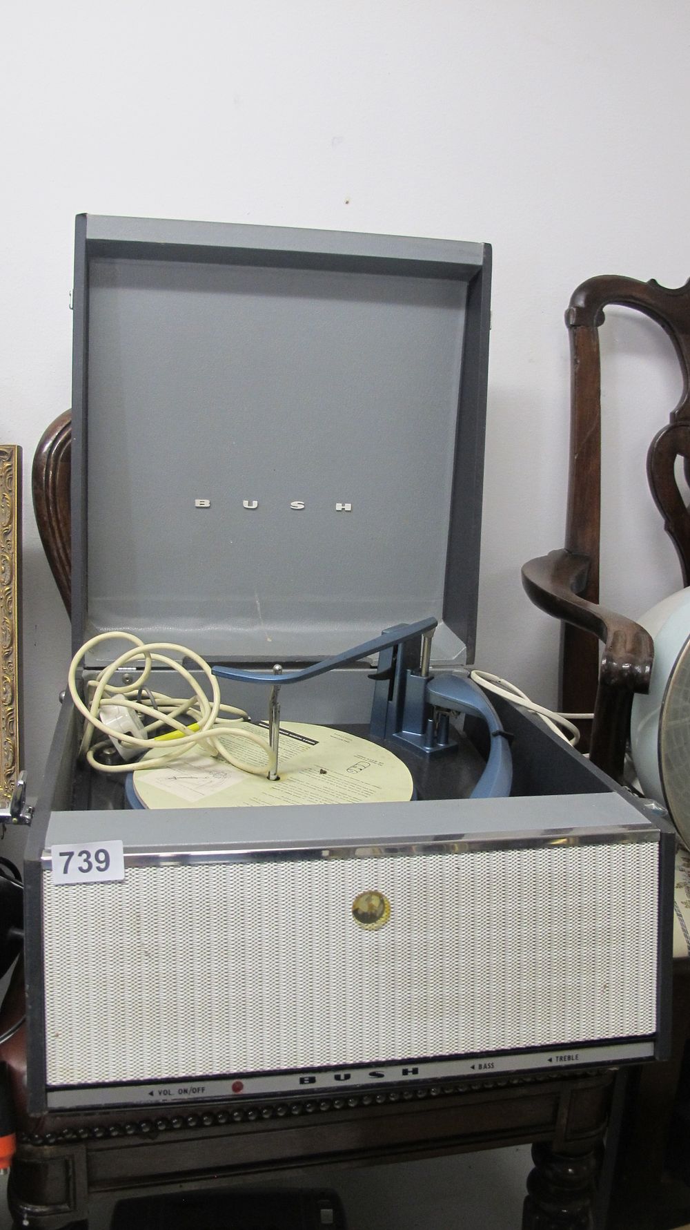 Lot 739: Bush Portable Auto-Changer Record Player