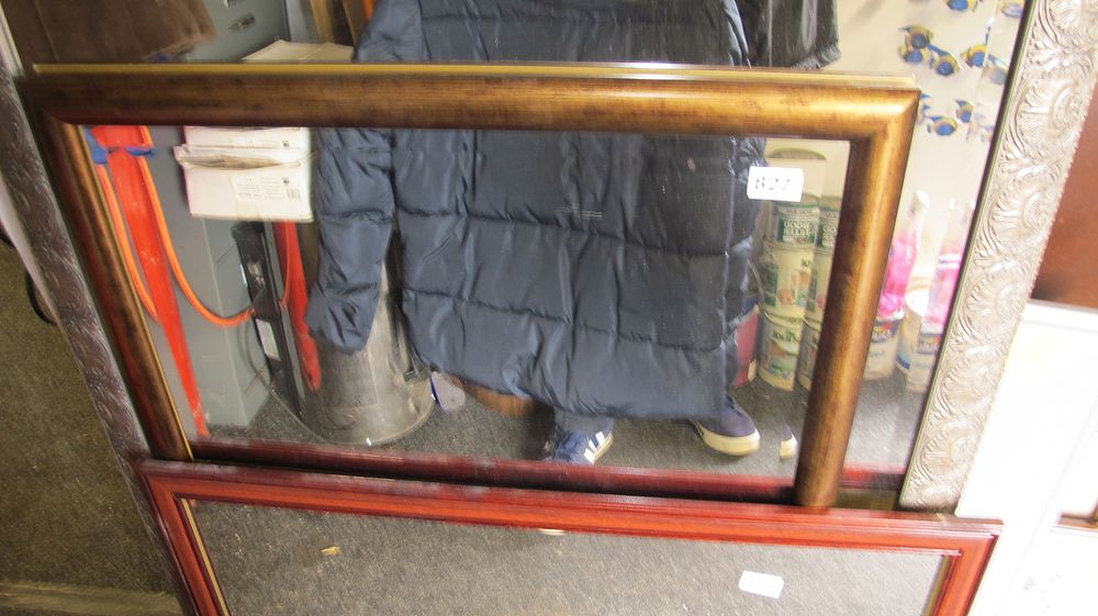 Lot 827: Two modern rectangular wall mirrors