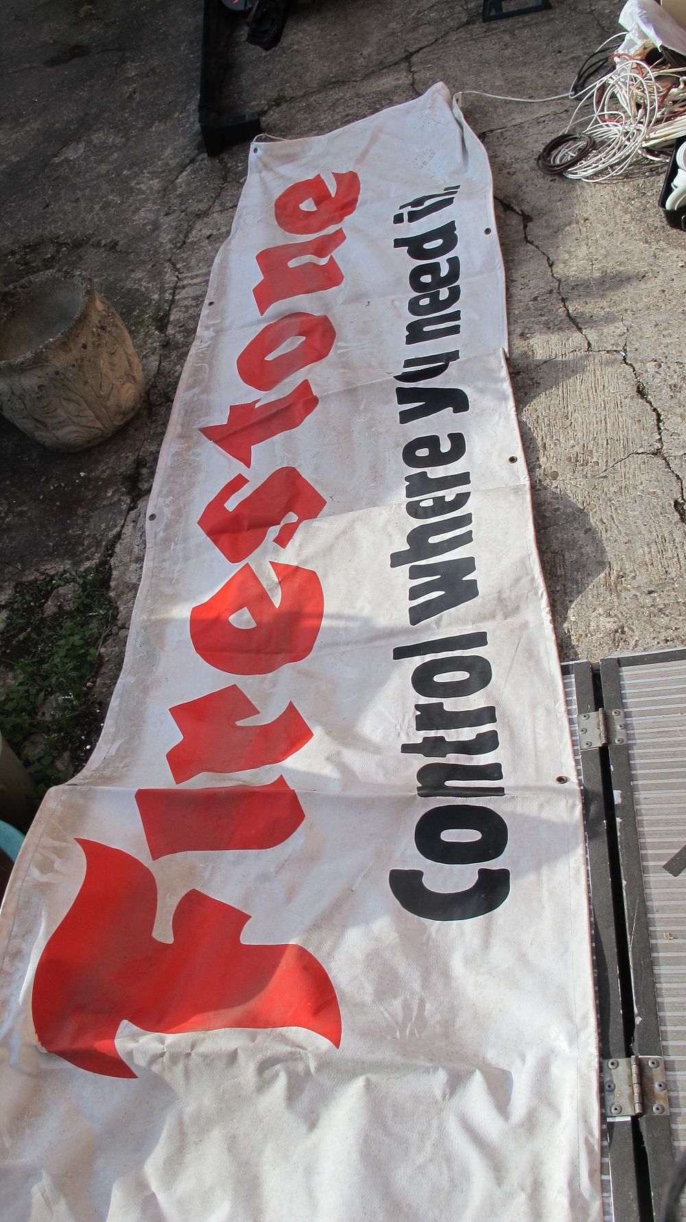 Lot 851: Firestone Tires Vinyl Advertising Banner