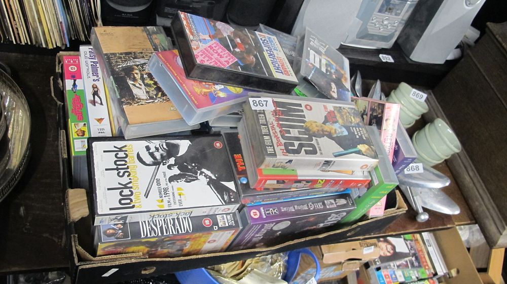 Lot 867: A Collection of VHS Video Cassettes including British Feature Films and Sporting Interest