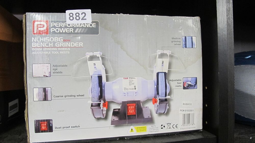Lot 882: Performance Power NLH150BG 150W Bench Grinder