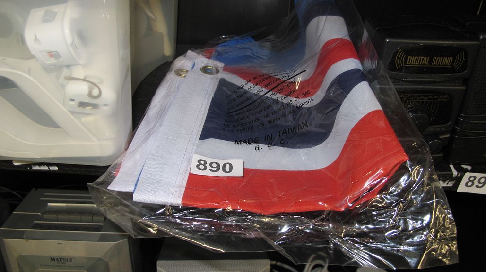 Lot 890: Taiwanese Union Jack Flag with Grommets in Original Packaging