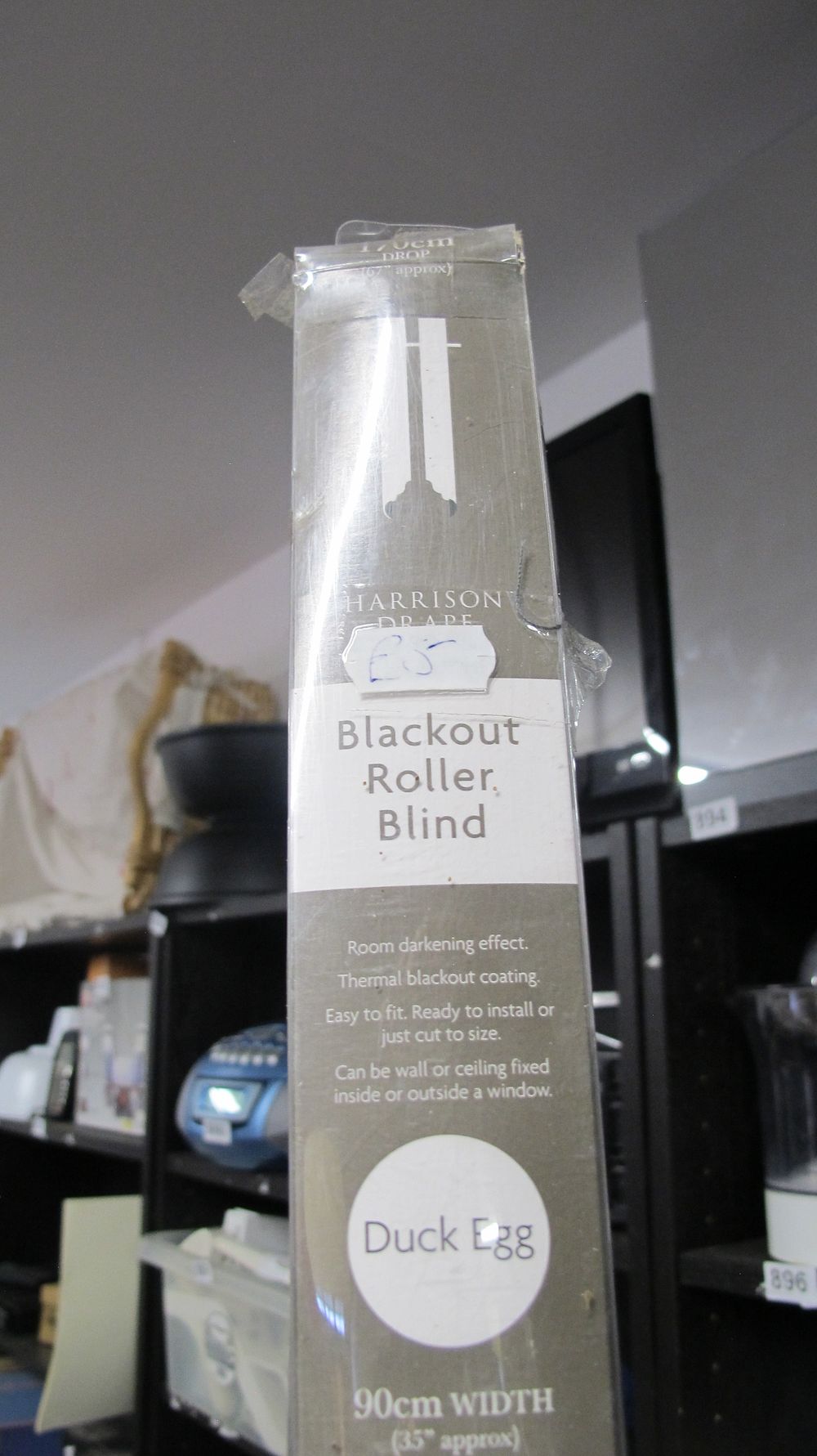 Lot 902: Harrison Drape Duck Egg Blackout Roller Blind