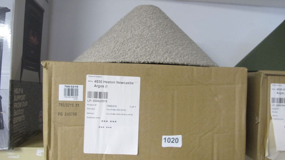 Lot 1020: Argos Fabric Conical Lampshade in Original Packaging