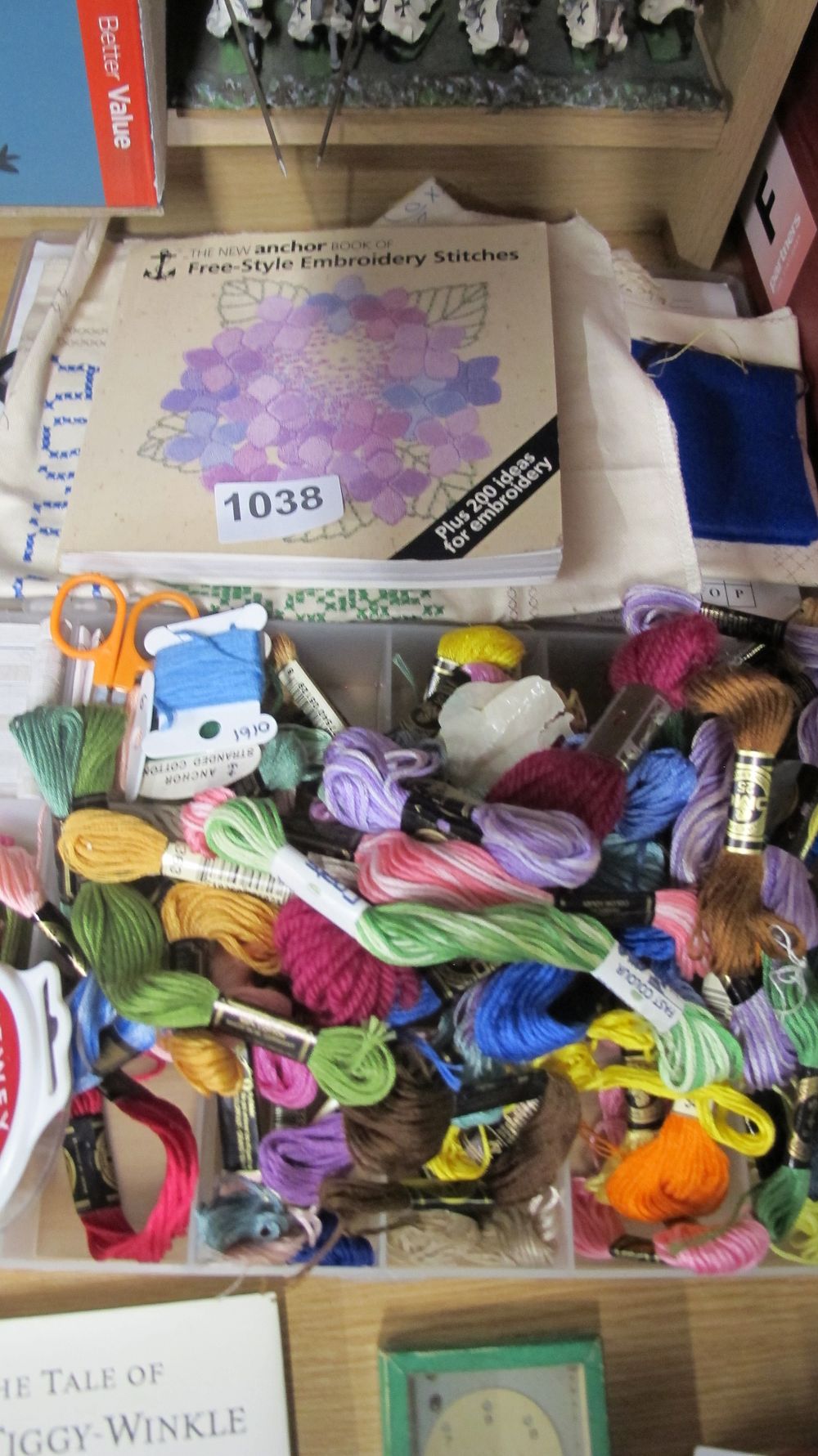 Lot 1038: A Collection of Anchor and DMC Stranded Cotton, Tapestry Wool, and Embroidery Supplies