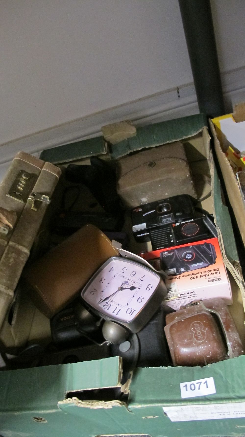 Lot 1071: An Assortment of Vintage Cameras and Household Items