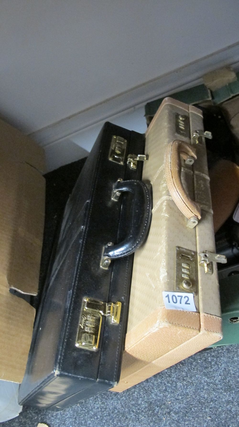 Lot 1072: Two Vintage Hard-Sided Attache Cases including Danbury
