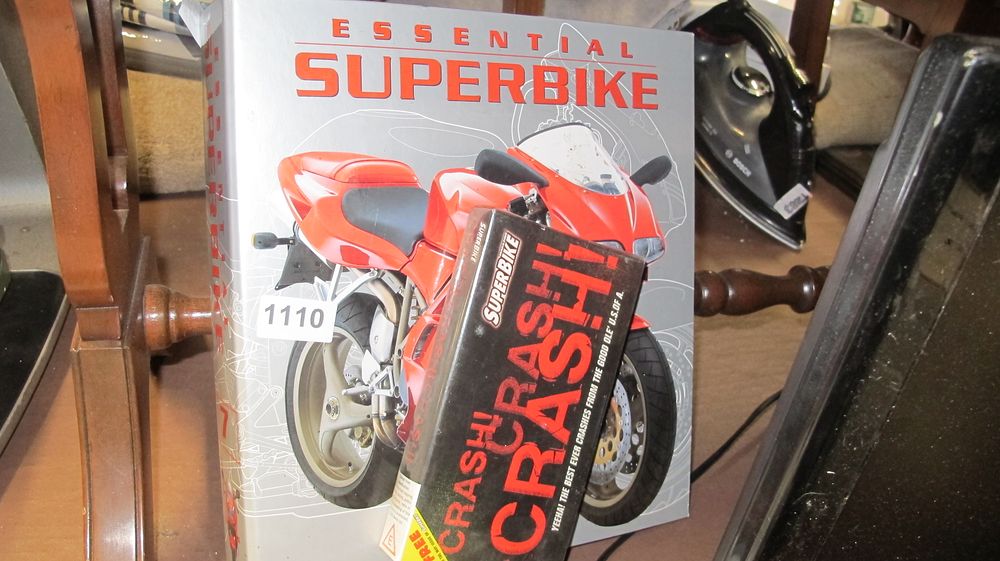 Lot 1110: Essential Superbike Book and Superbike Magazine VHS Set