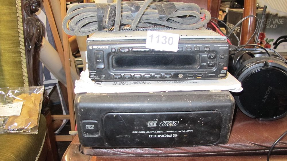 Lot 1130: Pioneer KEH-M8300RDS Head Unit and CDX-M30 Multi-Play Compact Disc Player