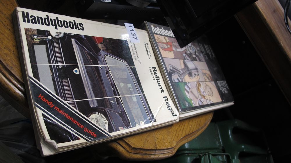 Lot 1137: Ball, Kenneth. Reliant Regal Owner's Handbook 1962-73. Autopress Ltd. And One Other Volume.