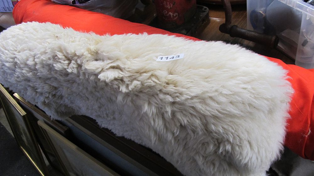 Lot 1143: A Natural Cream Long Pile Sheepskin Section