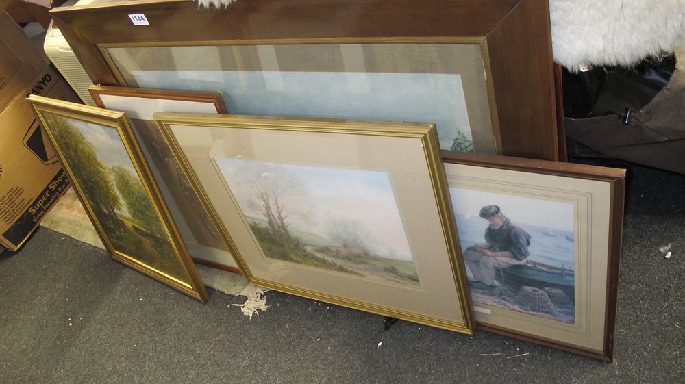 Lot 1144: A Collection of Framed Landscape and Maritime Prints and Watercolours
