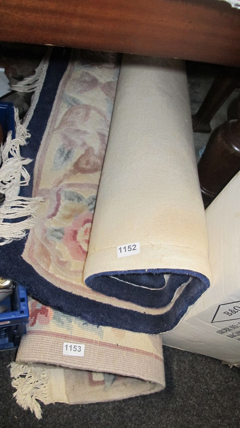 Lot 1152: Two Chinese Wool Pile Floral Rugs