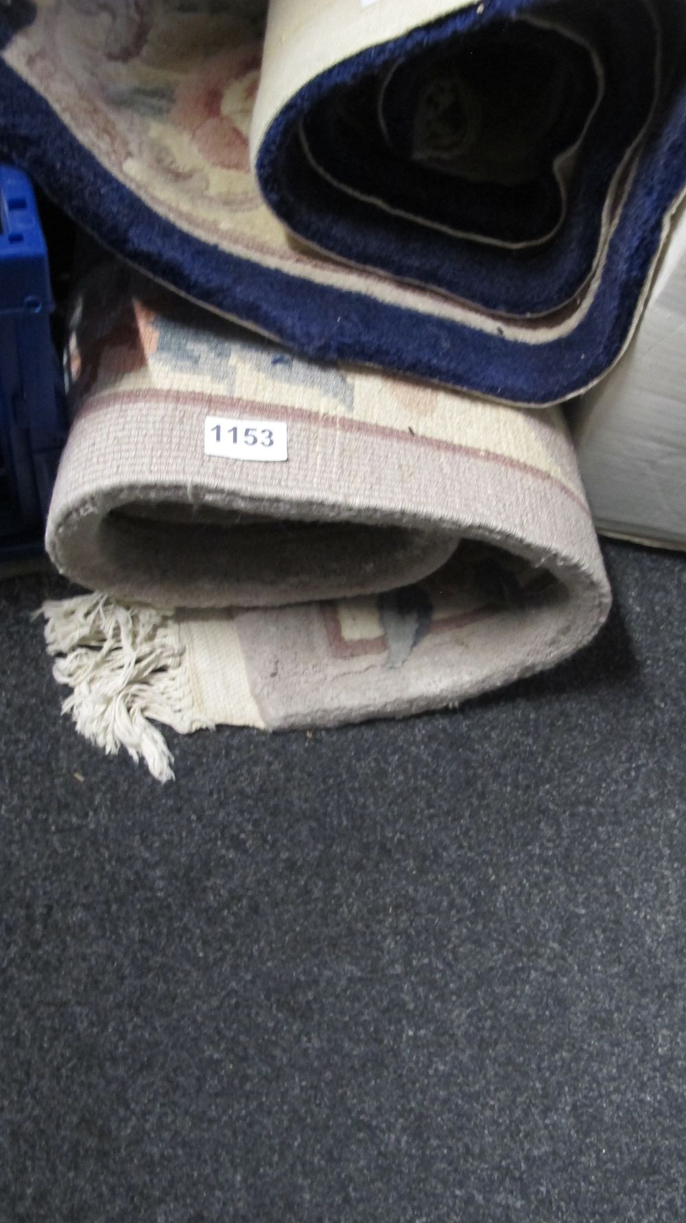 Lot 1153: Two Chinese Carved Wool Pile Rugs