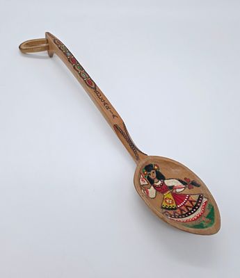 כף מעץ ציור יד , לנוי לתליה
אורך 39 ס"מ