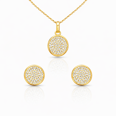 ROSE GOLD SET WITH DIAMONDS. 14KT ROSE GOLD CHAIN