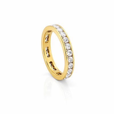 ENDLESS RING WITH 23 MODERN CUT DIAMONDS APPROX. 1.20CT / COLOR -H / CLARITY -VS (WEIGHT 