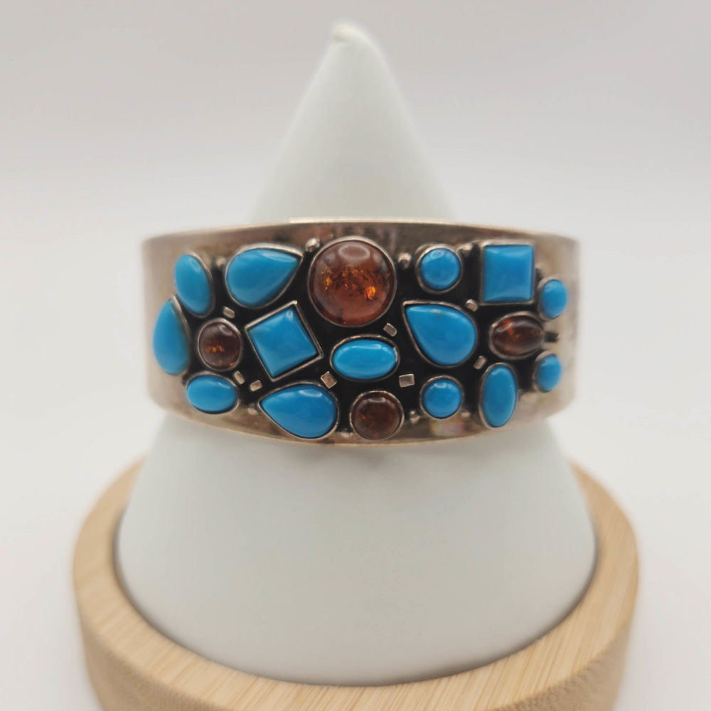 Lot 206: Sterling Jay King Cuff Bracelet 47.3g