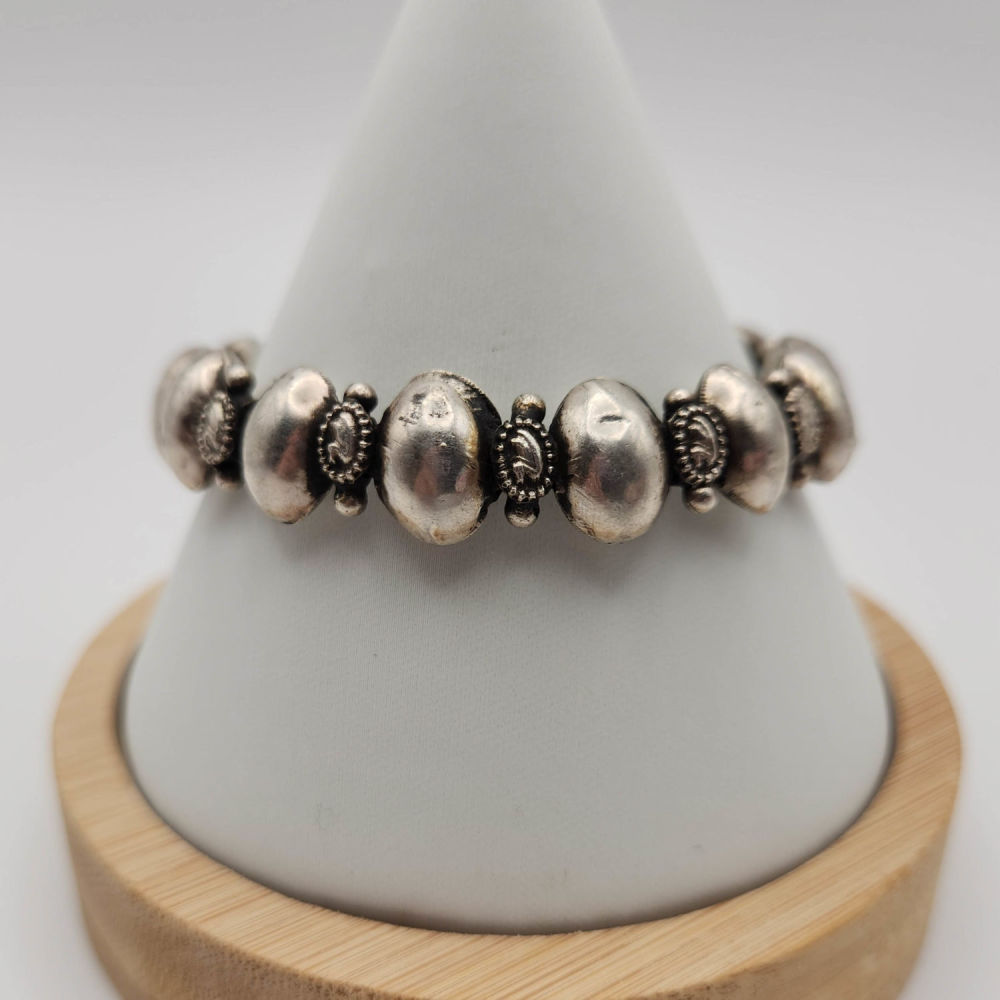 Lot 233: Sterling Antique Hand made Native Bracelet 27g