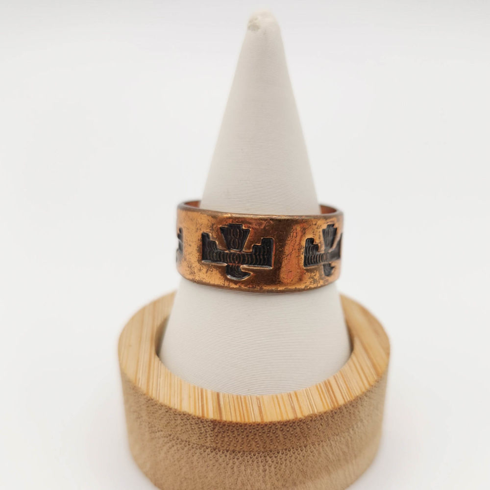 Lot 290: Copper Firebird Ring 5.6g  Size 11.25