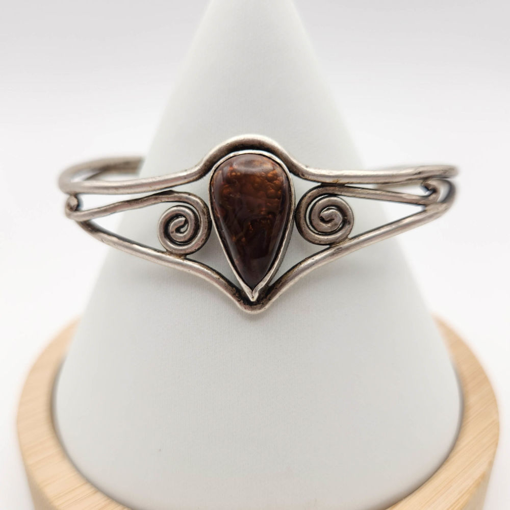 Lot 298: Sterling Southwest Cuff Bracelet 15g