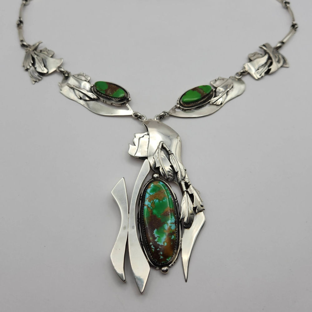 Lot 313: Sterling Nieto Royston Turquoise Necklace WOW!146G