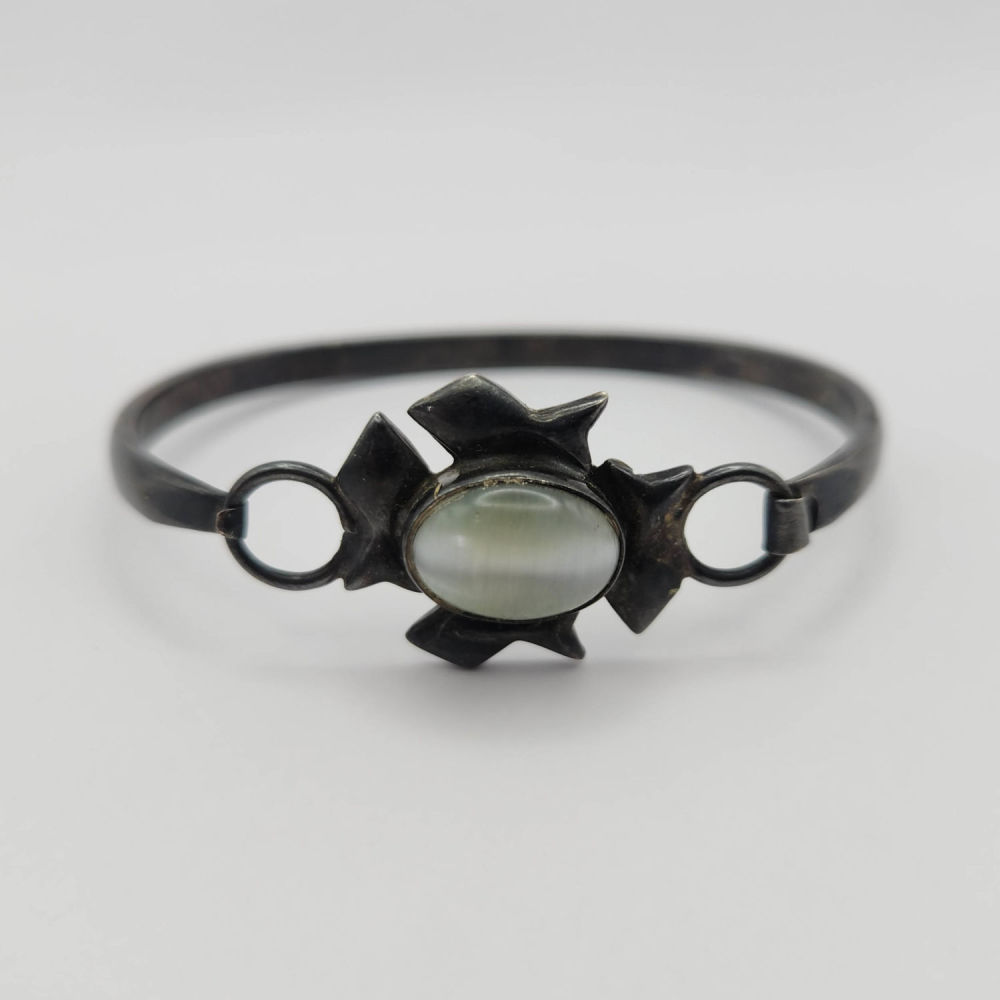 Lot 318: Taxco Mexico Sterling Silver Bracelet 21G