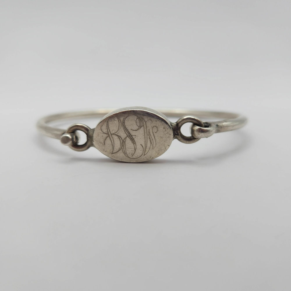 Lot 358: Sterling Taxco Hinge Bracelet TL-62 19.7G