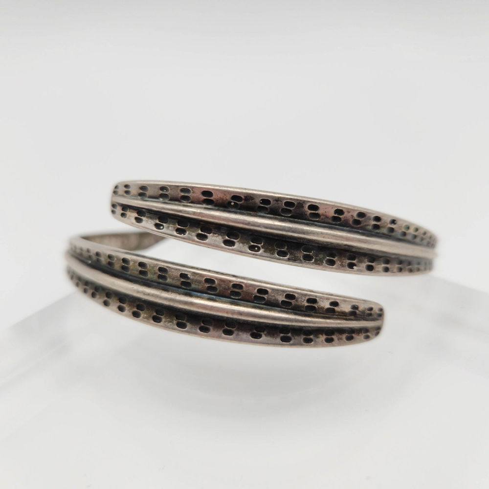 Lot 386: Rare David Andersen Sterling MCM Wrap Bracelet 37g