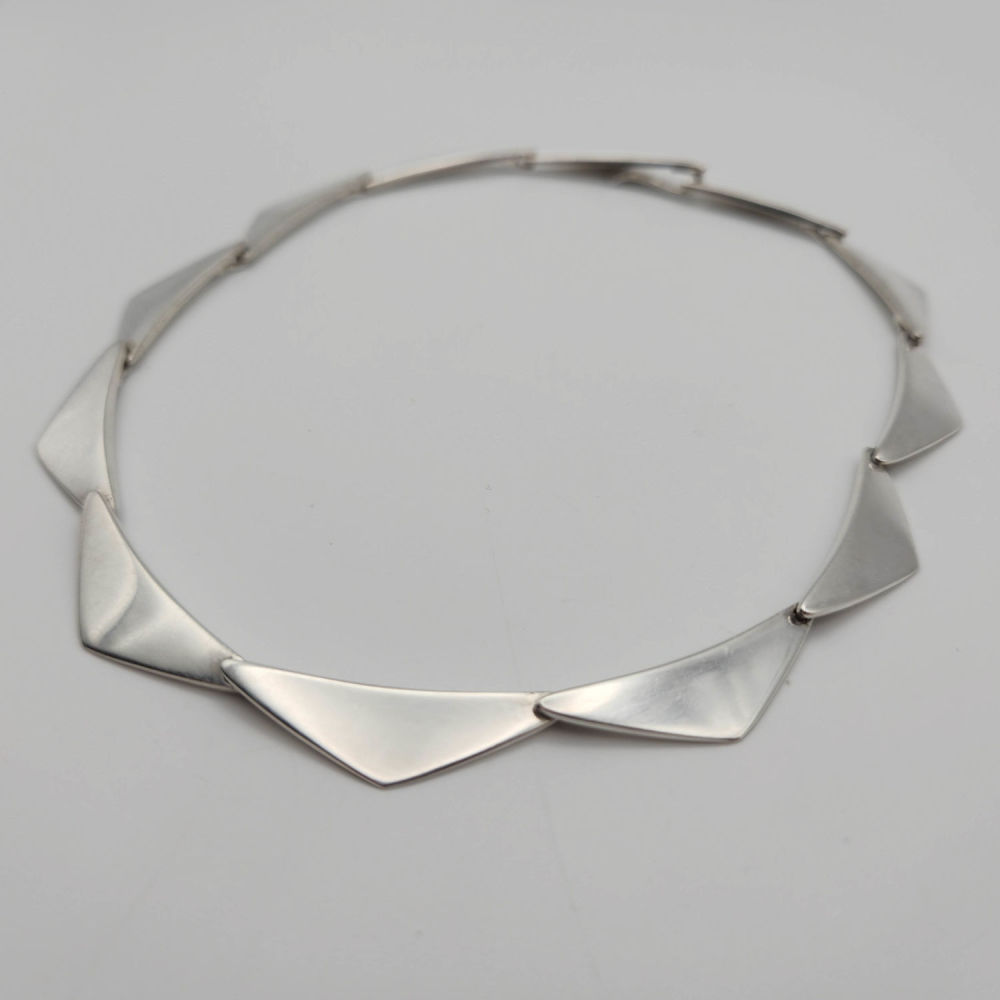 Lot 396: Sterling MCM Hans Hansen Necklace 815 32g