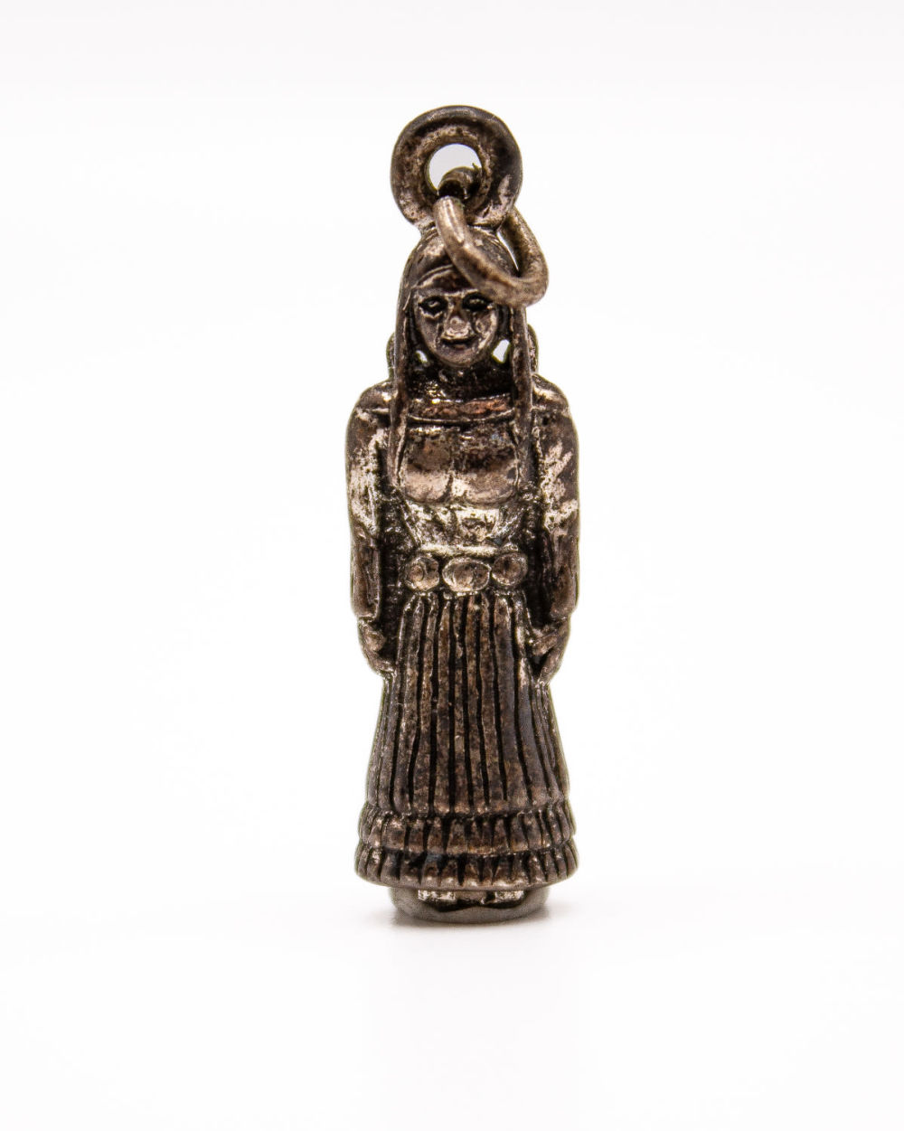 Lot 167: Sterling Native Woman Child Charm