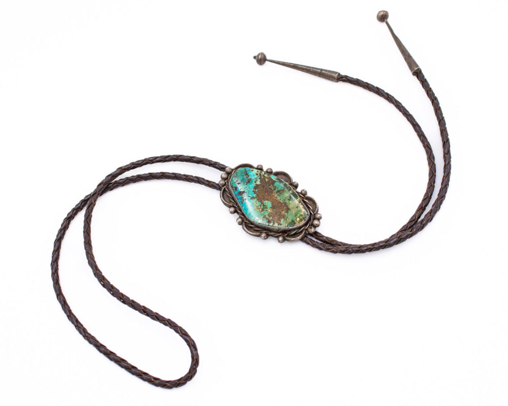 Lot 171: Sterling Turquoise Navajo Old Pawn Bolo