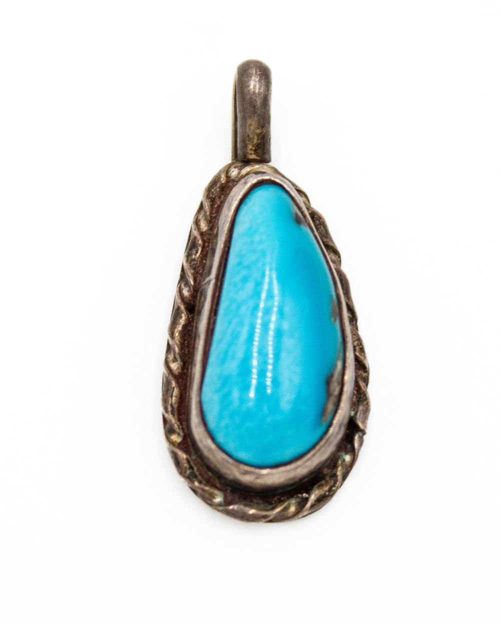 Lot 255: Sterling Navajo Turquoise Pendant