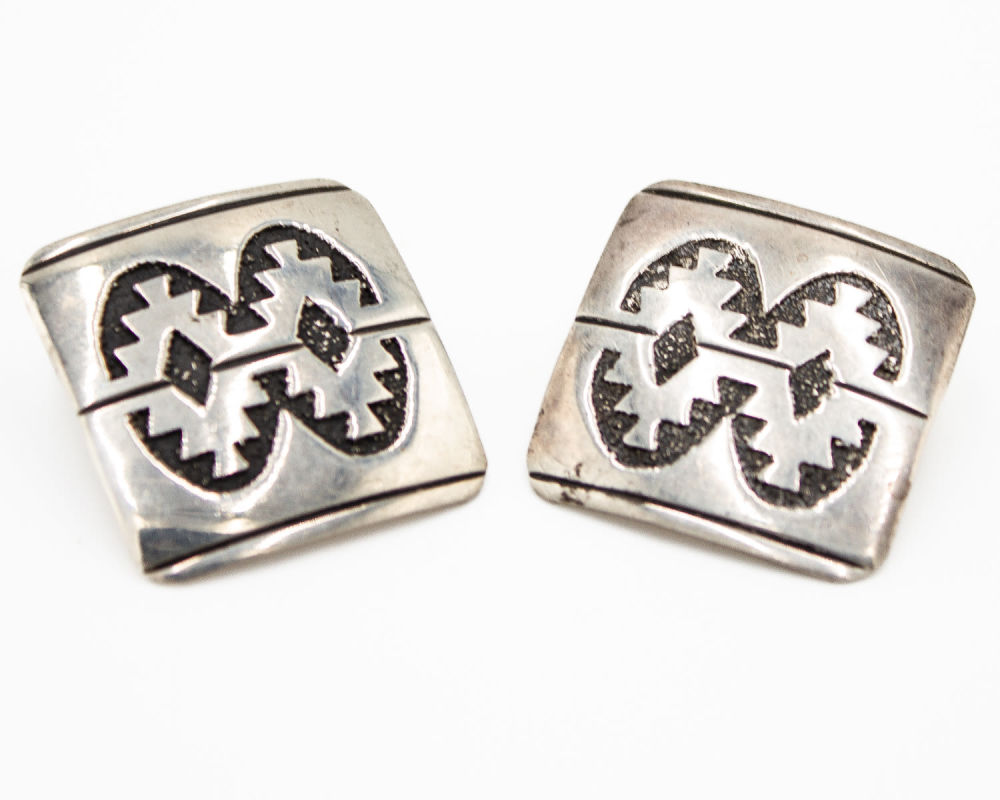 Lot 265: Sterling Tommy Singer Navajo Earrings