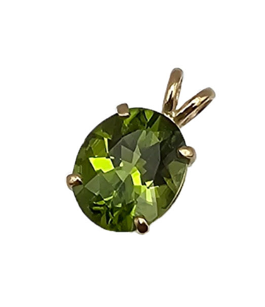 Lot 432: 14k Gold Tourmaline Prong Set Pendant Approximately 4.25 TCW