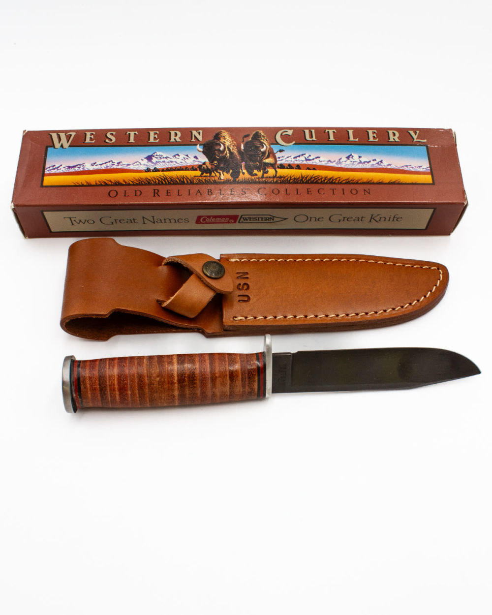 Lot 246: Coleman Western Cutlery Old Reliables Collection L71 Sheath Knife