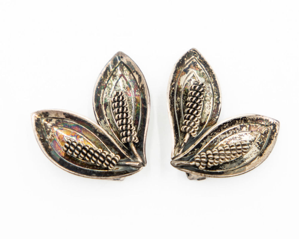 Lot 577: Aarre Krogh MCM Sterling Norway Earrings (Damaged)