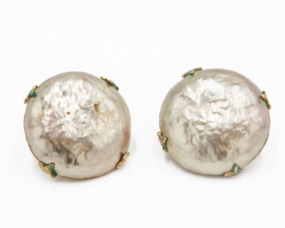 Lot 638: Vogue Faux Pearl Earrings