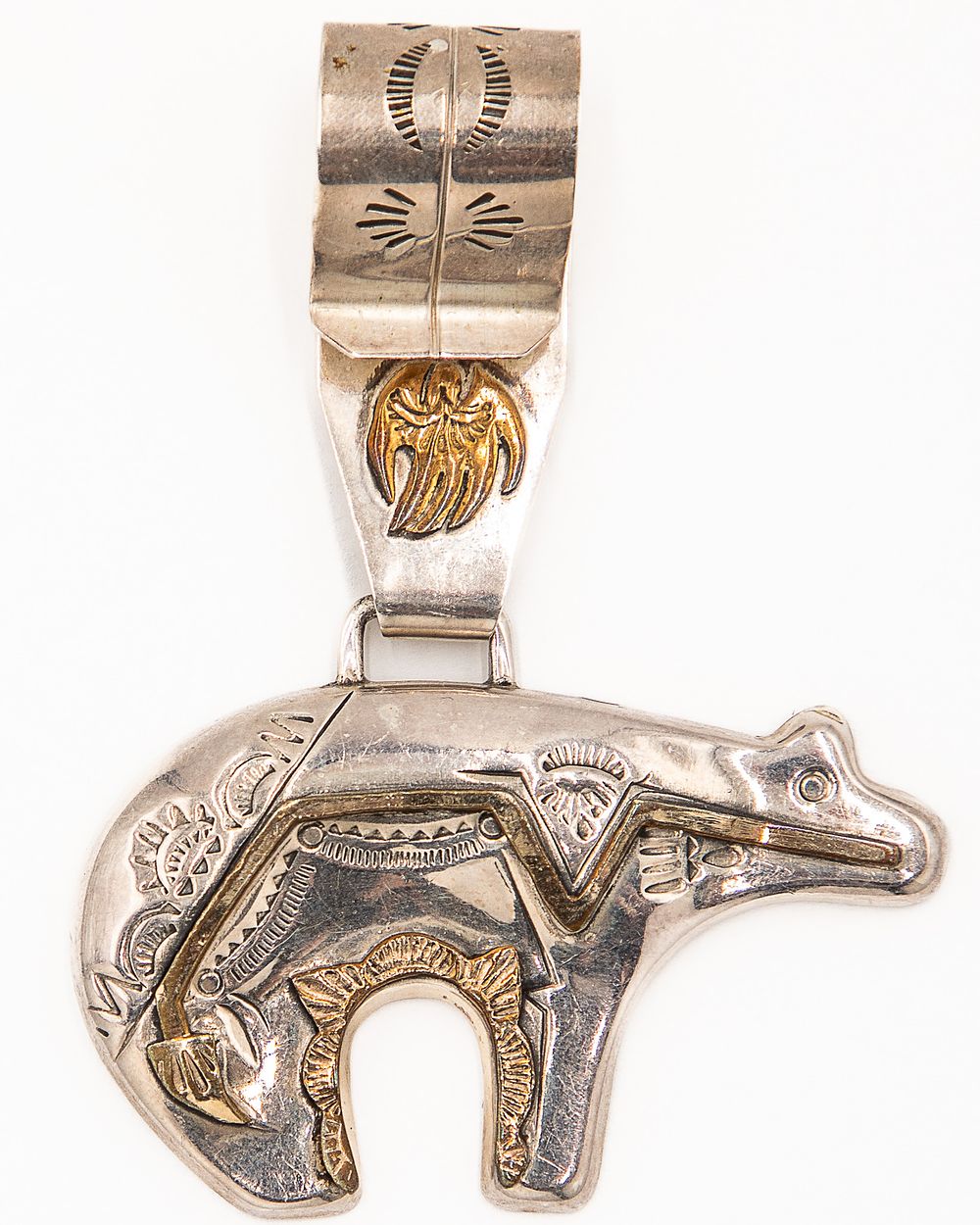 Lot 156: Vintage Navajo Sterling Bear Pendant