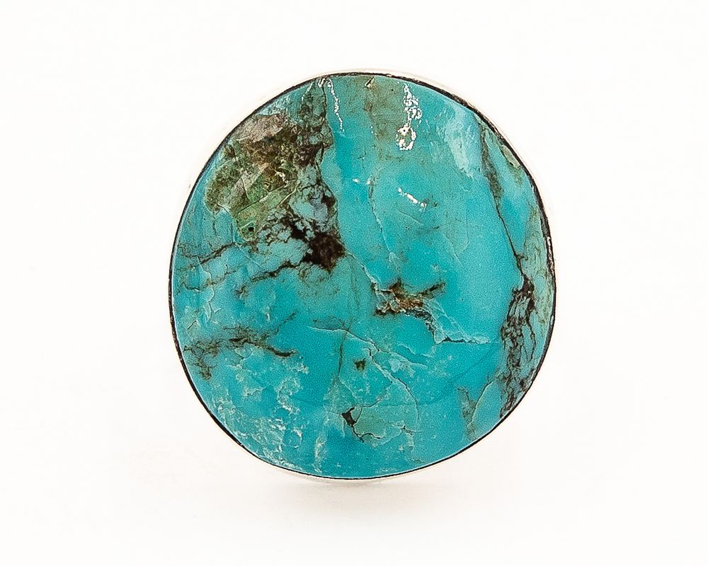 Lot 192: Navajo Sterling Turquoise Ring Sz 9