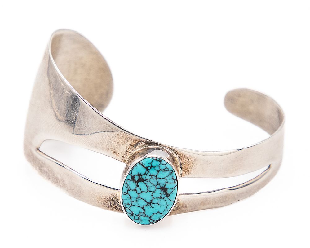 Lot 407: Carol Felley '88 Sterling Turquoise Bracelet