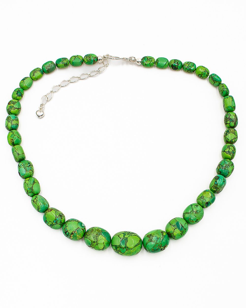 Lot 439: Jay King Mine Finds Howlite Sterling Graduated Necklace