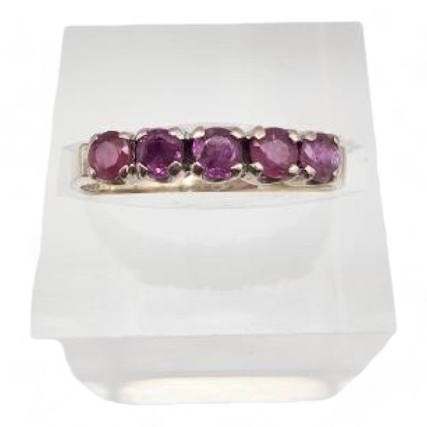 Lot 459: MG Ruby 14K Gold Cocktail Ring Sz. 6.25 2.2 G Approximately 0.35 TCW
